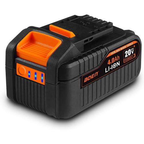 boen 20V MAX 4.0Ah Lithium Compact Battery, 4000mAh, Compatible 20V Cordless Power Tools, for IW-75/IW-79