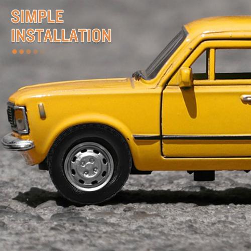 8pcs 1:64 Scale Rc Car Rubber Tire, Replacement Tires for Miniature Cars, Easy to Install, Black, 0.43 * 0.43 * 0.19inch, for DIY Model Car Accessories