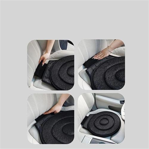360 Degree Rotating Car Seat Cushion Women Elderly People Auto Mounted Multifunctional Movable Seat Cushions(Beige Style A)
