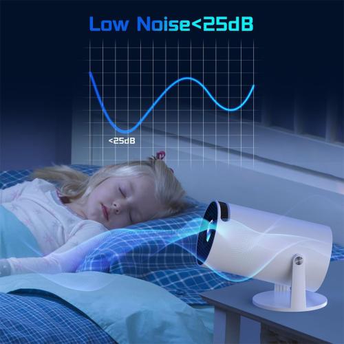 Mini Projector Portable Projector with WiFi6 and Bluetooth 5.0 130-Inch 1080P Support 160 ANSI Auto Keystone Outdoor Home Projector Built-in Android 11.0 OS