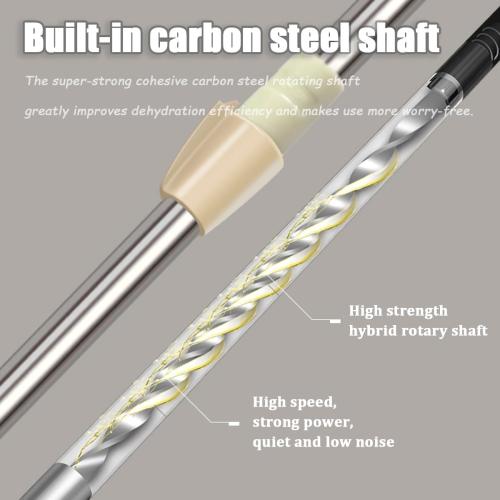 Color Blue Extended Spin Mop Replacement Mop Handle, Upgraded 60-inch 360 Degrees Rotating Telescopic Replacement Mop Stick for Spin Mop Bucket Cleaning System (Stainless Steel Disc, Blue)