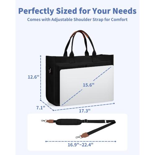 Fiotetto. ......Wandering Nature Women's Canvas Tote Bag, Laptop Work Bag with 2 Cup Holders, Shoulder Bag for Nurse and Teacher.