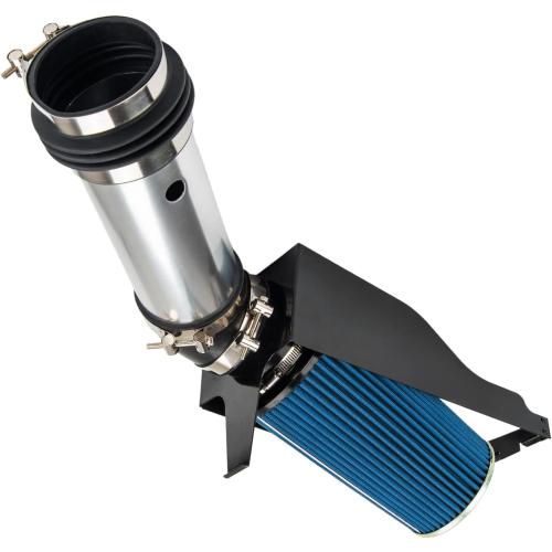 PHILTOP 4 Cold Air Intake Kit System   Heat Shield Compatible with Ford F250/F350 Super Duty 1999-2003 V8 7.3L, Excursion 2000-2003 V8 7.3L, High Performance, Blue