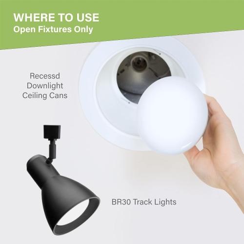 Pack of 6 LED Flood Lights Indoor, BR30 LED Bulb 65W Equivalent, Dimmable Recessed Light Bulbs 5000K Daylight Can Light Bulbs 650LM, E26 Base Bulged Light Bulbs UL Listed, Pack of 6