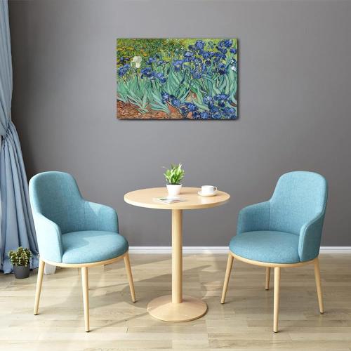 YRYWAWA Van Gogh Irises Canvas Wall Art Irises Flower Garden Canvas Art Prints Famous Oil Painting Reproduction Pictures Modern Floral Artwork Classic Decor for Living Room Bedroom Office Home Decor 24x36 inch