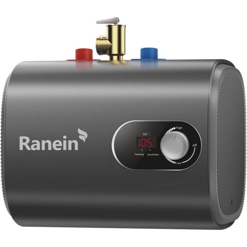 Gen II Ranein 2.5-Gallon Electric Mini-Tank Water Heater, 120V, 1440W Instant Hot Water for Point-of-Use, Quick and Easy Installation, Compact Under-Sink or RV Design, Floor Mounting