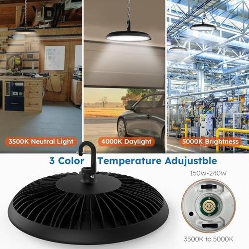 Madewell Living 6-Pack UFO LED High Bay Light LED Utility Shop Light, 6500K Cool Daylight, High Bay LED Shop Lights for Garages, Workshop,Factory, Warehouse, Barn etc.