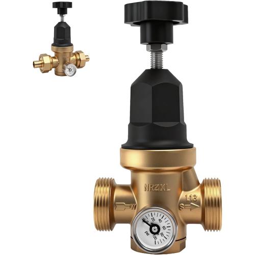 Upgraded 3/4 Water Pressure Regulator, For Residential or Commercial Use