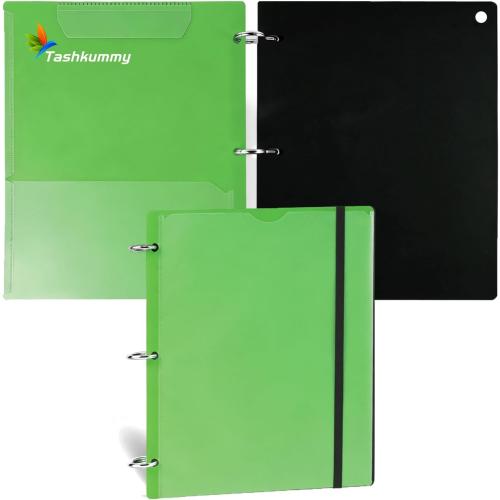 360° Pivotable 3 Ring Clipboard Binder, Foldable Binders 1 Inch Fits 8.5 x 11, Medical Nursing Foldable Clipboard Binder for Home, School, Office, Doctors- Green