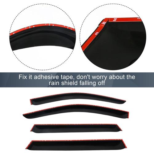 in-Channel Rain Guards Compatible with 2023 2024 2025 2026 Chevy Colorado and GMC Canyon Window Visors Side Window Deflectors