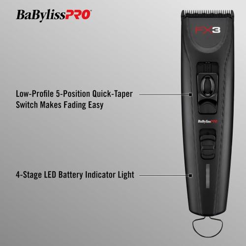 BaBylissPRO Barberology Hair Clipper For Men FXX3CB FX3 Professional High-Torque Clipper