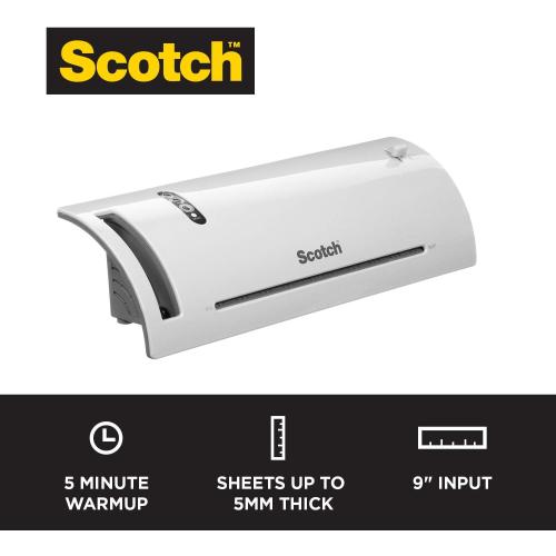 Scotch Thermal Laminator Machine, 5 Minute Warm-up, 9 Input, for Laminating Sheets Up to 5-Mil Thick