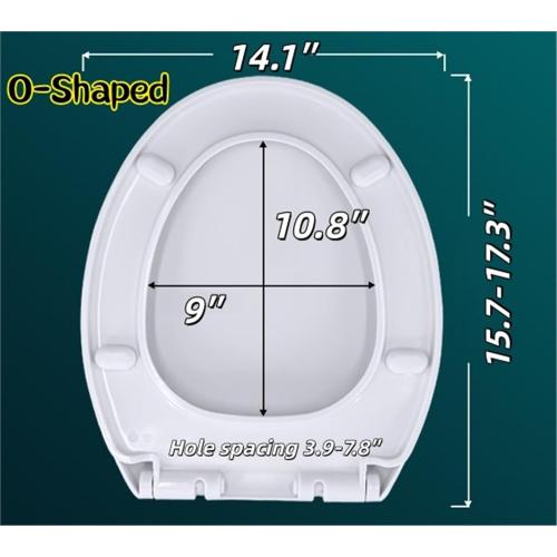 Toilet Seat With Cover Soft Close, Toilet Lid Slow Close Quiet No, Easy Installation & Release,Safe PP Material Easy Clean​​ Bathroom Toilet Seat​​,Comfortable Ergonomic Design For All Toilet Brands