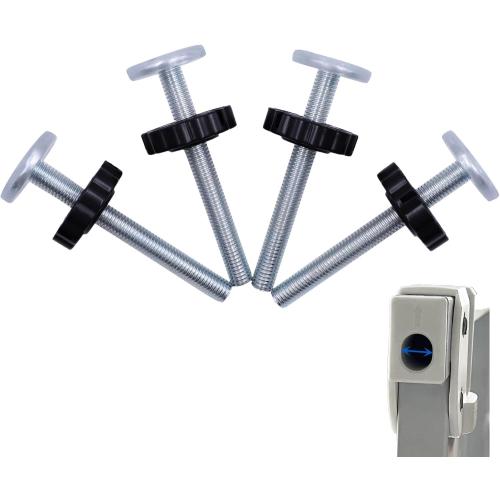 4 Pack M10 (3/8 Diameter) Baby Gate Spindle Rods - Extra Long 10cm/3.94 Baby Gate Replacement Parts for Pressure Mounted & Pet Safety Gates Accessory (10MM Holes Only, Black)