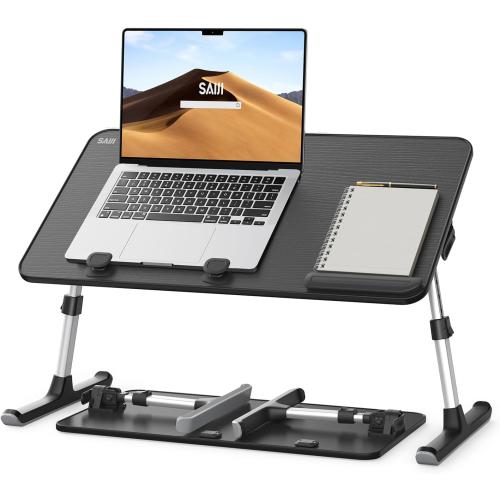 SAIJI Height & Angle Adjustable Lap Desk Laptop Stand for Bed