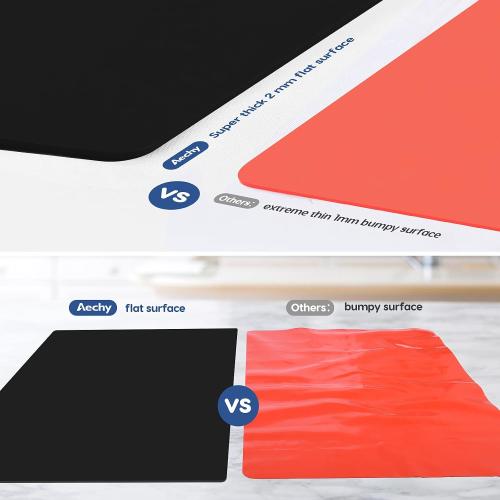 Extra Large Silicone Mat 35.3x23.5x0.08, Multipurpose Silicone Mat Thick Heat Resistant Mat Shipped Rolled Up Kitchen Counter Mat Waterproof Nonslip Silicone Mats for Kitchen Counter Black | Extra Large, Heat Resistant, Waterproof, Nonslip, Multipurpose Countertop Protector, Shipped Rolled Up