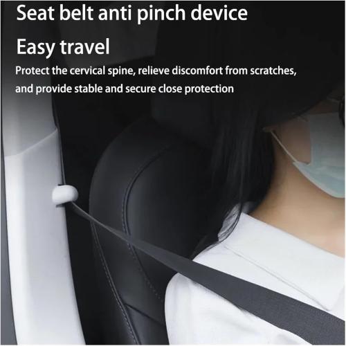 Car Seat Belt Adjust Compatible for Tesla Model Y Anti-Neck Belt Limiter Driver and Copilot Seat Belt Anti Neck Buckle Panel(Driver Copilot 2Pcs)