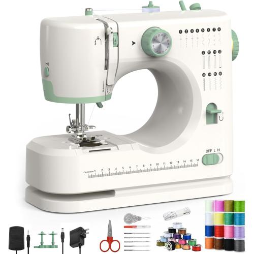 Sewing Machine for Beginners,Double Needle Sewing Machine for Adults,16 Strings of Weaving Dreams,Adjustable Sewing Speed,Suitable for Daily Sewing at Home One.