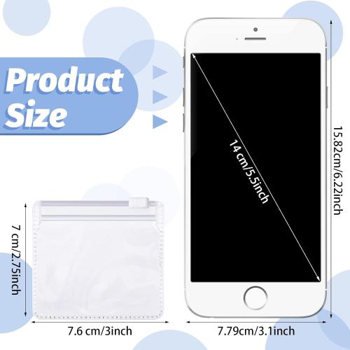 Nuanchu 36 Pieces Pill Pouches Bags Set Reusable Zippered Pill Baggies Clear Plastic Self Sealing Travel Medicine Organizer Storage with Slide Lock for Medicine and Small Items