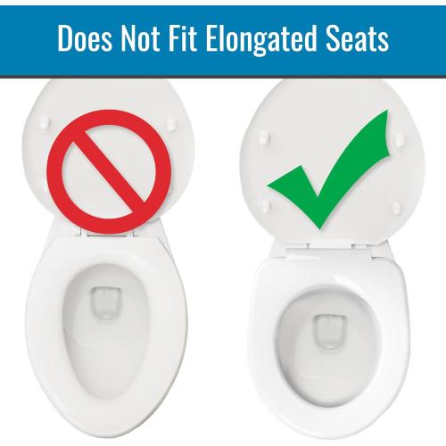 HealthSmart Enhanced Comfort 5 Raised (Round) Toilet Seat Risers for Seniors 5 Slip Resistant Pads FSA/HSA Eligible Padded Toilet Seat Elevation 15.7 x 15.2 x 6.1