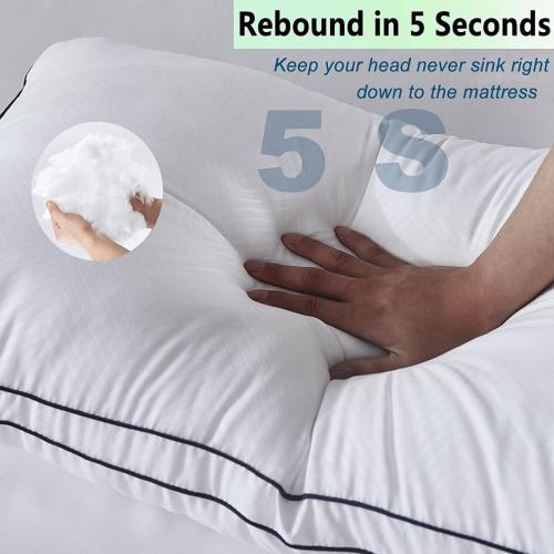 Gehannah Bed Pillows for Sleeping, Luxury Plush Soft Pillow with Home and Hotel, Breathable Microfiber Cover Skin-Friendly Pillows for Side Back Sleepers