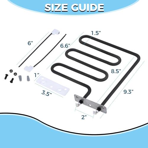 800 Watts Smoker Heating Element Kit Replacement for Masterbuilt & Char-Broil Digital Electric Smokers, Replace 9907090033 or FDES30111