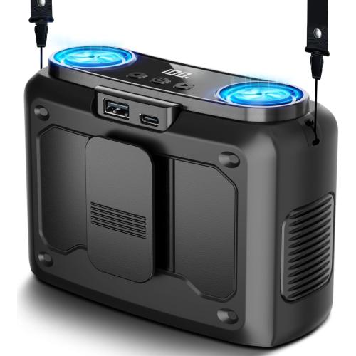 20000mAh Portable Fan,True High Speed Dual Motors with 200% Powerful Airflow, Up to 41Hours and Rechargeable Personal Neck Waist HandsFree Wearable Fans for Travel,Camping,Outdoor,Jobsite,Sports,Golf