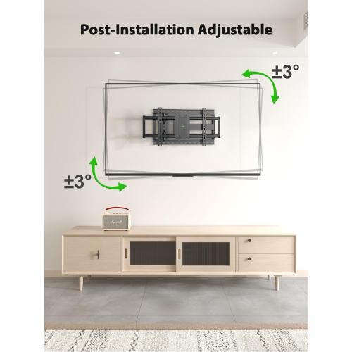 USX Mount Long Arm TV Wall Mount for Most 42-90 inch Television 40 Inch Extension Full Motion TV Mount，Wall Mount Bracket with 90°Swivel Up to 150lbs Fits 16” 18” 20” 24” Stud VESA 800x400mm