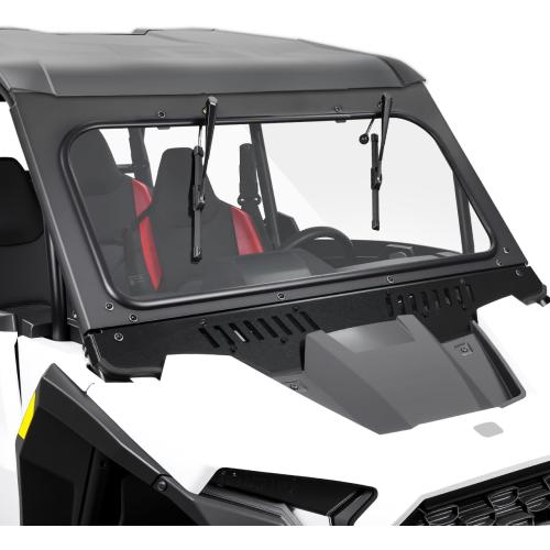 StarknightMT 2024  RZR XP 1000 Glass Windshield Scratch Resistant Vent | Compatible with Polaris RZR XP 1000, RZR XP S 1000 2024-2026; Upgraded Process DOT Approved; Heavy Duty, with 2 Manual Wipers