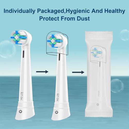 12 PCS iO Replacement Heads Compatible with Oral B iO 2/3/4/5/6/7/8/9/10 Series Electric Toothbrush,IO Toothbrush Heads Compatible with Oral B iO,Medium-Hard bristles Care for Your Teeth