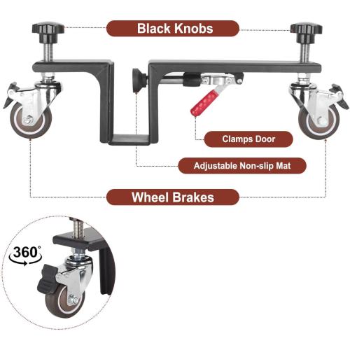 2PCS Door Installation Kit Holds up tp 330LBS, Heavy Duty Door Installation Dolly Easy Install for Single Person Door Tools for Doors from 1.18” to 1.97”