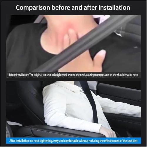 Car Seat Belt Adjust Compatible for Tesla Model Y Anti-Neck Belt Limiter Driver and Copilot Seat Belt Anti Neck Buckle Panel(Driver Copilot 2Pcs)