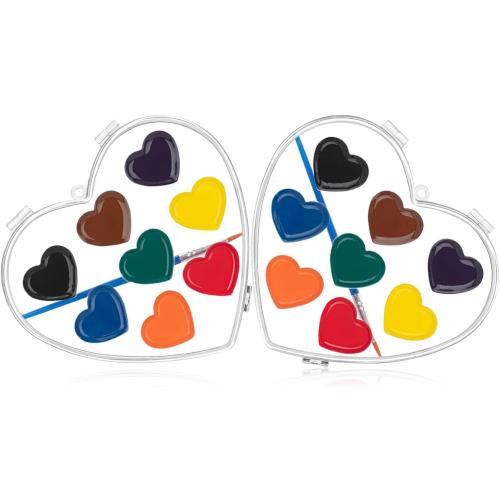 ARTLYMERS Valentines Day Gifts for Kids, 2 Pack Heart Watercolor Paint Set