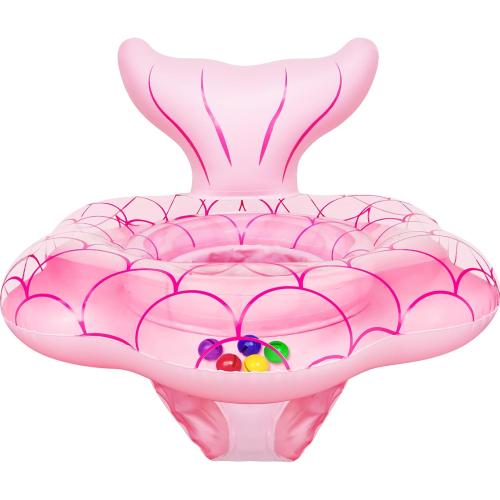 25.6 Extra-Wide Mermaid Baby Pool Float for 6-36 Months Infant Toddler