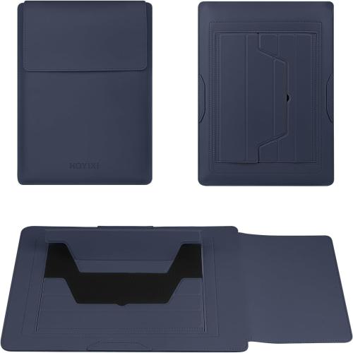 15.6 Laptop Sleeve Case PU Leather with Stand Compatible with MacBook Pro 16/15.4'' MacBook Pro 15, Mac Air 15/ Dell, Matebook,Asus,15-16'' Laptop Bag,(Patent Pending),Blue