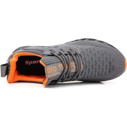 Size 11 Color Grey SKDOIUL Men Sport Running Shoes Mesh Breathable Trail Runners Fashion Sneakers