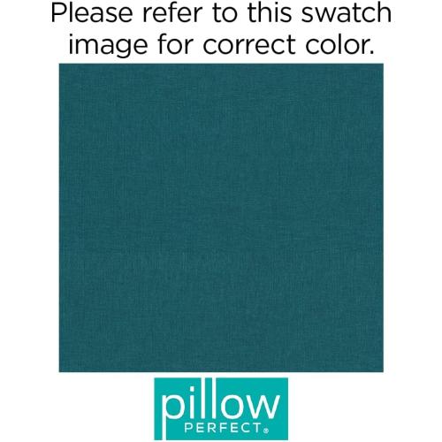 Pillow Perfect Rave Solid Indoor/Outdoor Patio Seat Cushions Plush Fiber Fill, Weather and Fade Resistant, Square Corner - 20 x 20, Green, 2 Count