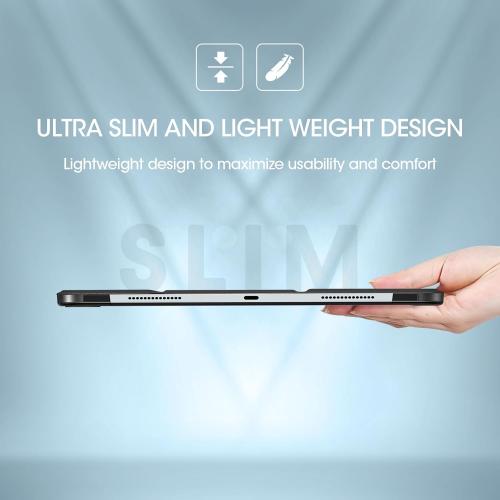 ProCase for iPad Air 13 Inch Case M3 2025/M2 2024, Slim Smart Cover iPad 13 Air M3 M2 Case with Translucent Hard Shell Back, Supports Touch ID, Auto Wake/Sleep -Black