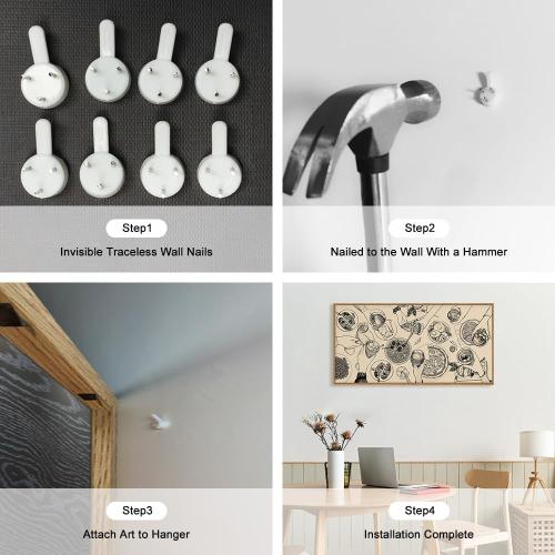 Ausril Cheers Bar Wall Art Framed Canvas Set - Vintage Drink Cocktail Painting, Modern Party Decor, Abstract Friend Pub Prints for Kitchen, Dinning Room, Restaurant, Living Room, Bar - 20x40 Inch