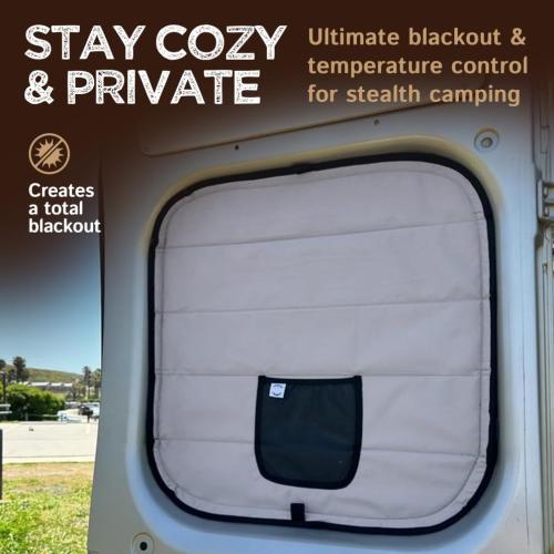 Living in a Bubble Insulated Blackout Window Covers for RAM Promaster 2014-Current (Rear Door 2014-Current)
