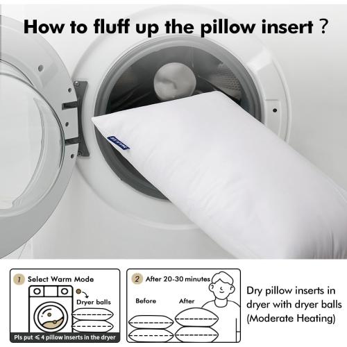 MIULEE 18x18 Inches Pillow Inserts Pack of 2, Decorative Throw Pillow Inserts for Couch