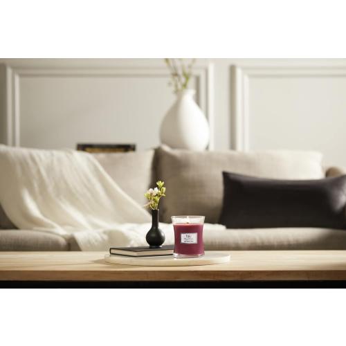 WoodWick Medium Hourglass Candle, Wild Berry/Beets - Premium Soy Blend Wax, Pluswick Innovation Wood Wick, Made in USA
