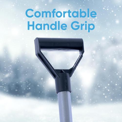 Superio Kids Snow Shovel Plastic Small Shovel for Snow Removal with Wooden Handle Heavy Duty 12 Blade, Blue 3 Pack