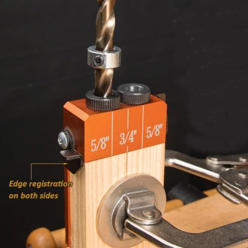 O'SKOOL 3/8 Self-Centering Dowel Jig Kit with Cobalt M-35 Drill Bit