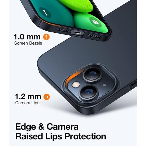 TORRAS Magnetic Slim Fit for iPhone 13 Case/iPhone 14 Case, [Ultra Thin][Compatible with MagSafe][Velvet Touch], Case for iPhone 13 & iPhone 14 Phone Case Hard PC Sturdy Anti Scratch, Black