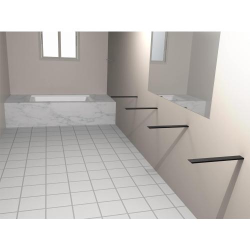 （2-Pack） Free Hanging T Shelf Bracket, Solid Heavy Duty Steel Knee Wall Hidden Granite Countertop Support Floating Bracket Hardware, Universal ,12 Inch , DIY Projects , Screws Included