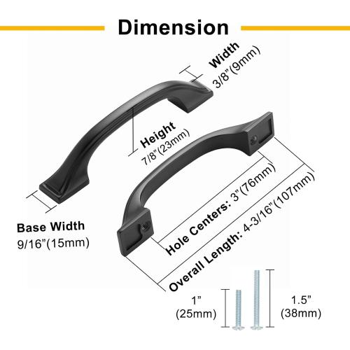 10 Pack Brushed Nickel Cabinet Pulls 3 Inch Satin Nickel Cabinet Handles Nickel Hardware for Kitchen Cabinets 8222 Drawers Bedroom Dresser Bathroom Vanity Cupboard
