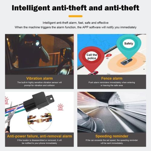 GPS Tracker - GPS Tracker Device for Vehicles, Real time Locator & Tracking Device for Cars, Motorbikes & Trucks, Easy to Install Wired Car Trackers for Your Vehicle with Alarm