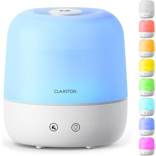 Clarston Humidifiers for Bedroom, 2L Cool Mist Humidifier, 24dB Quiet Sleep