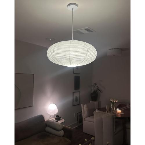 White Oval Paper Lanterns-16.54 Large Hanging Paper Lantern Lamp, Chinese/Japanese Paper Pendant Lampshade for Party Decoration, Wedding, Home Decor Ceiling Lampshade(1 Pack)